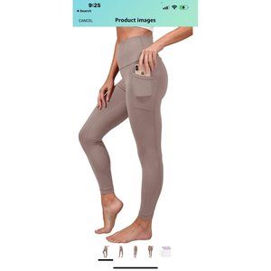 Nwt small Yogalicious Lux High Waist Elastic Free Side Pocket Ankle Legging